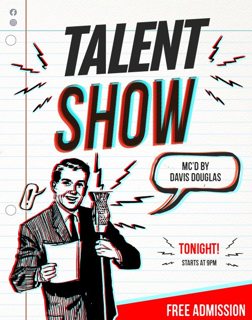 3D Talent Show Poster