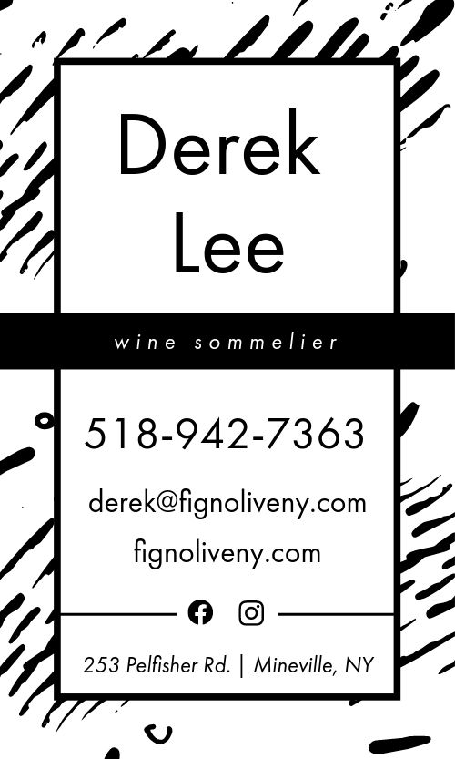 Black and White French Cafe Business Card