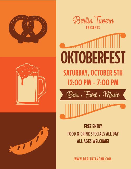 Oktoberfest Day Party Flyer page 1 preview