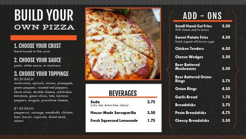Pizza Italian Digital Menu Board
