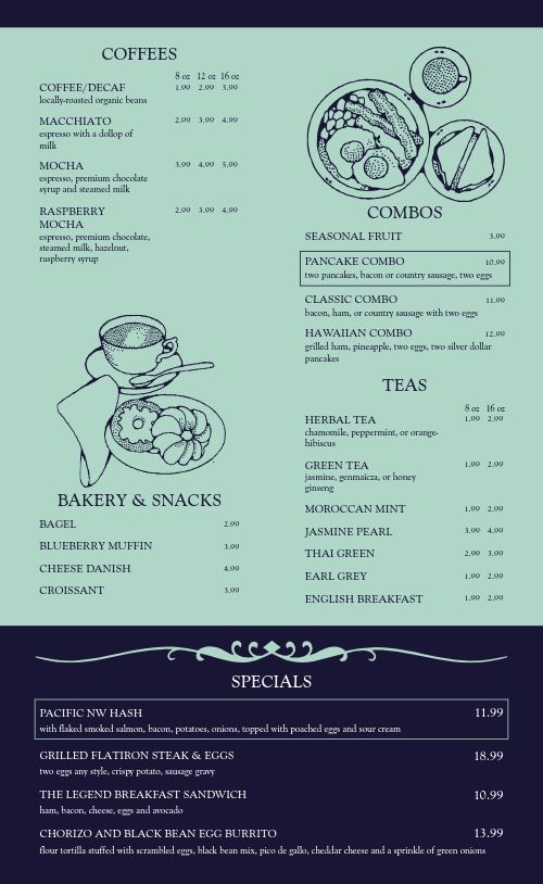 Breakfast Tea Menu page 2 preview