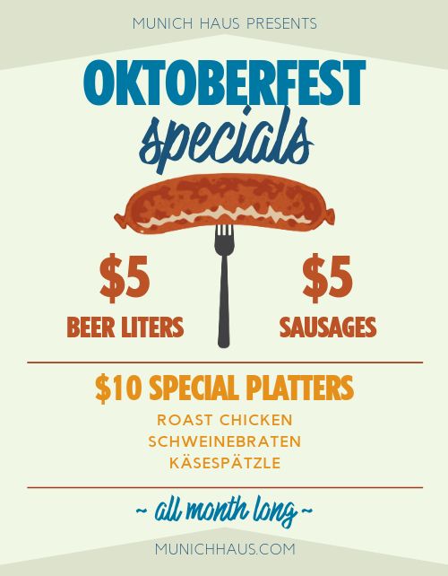 Oktoberfest Specials Flyer page 1 preview
