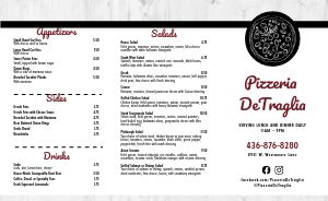 Red Hot Pizza Takeout Menu