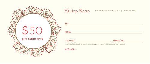 Printable Fall Gift Certificate page 1 preview