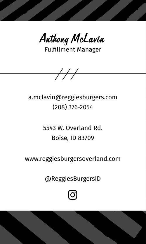 Dark Chevron Business Card page 2 preview