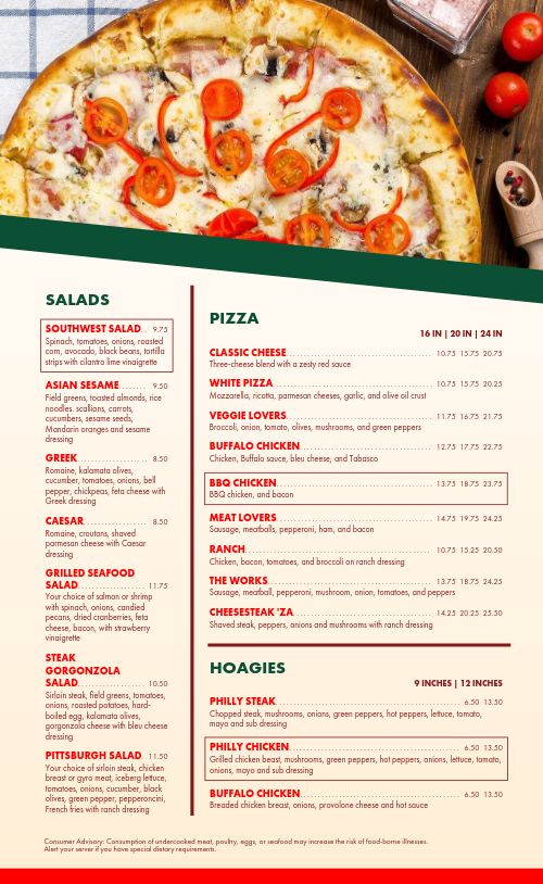 Professional Ombre Pizzeria Menu page 2 preview