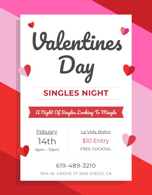 Striped Valentines Flyer
