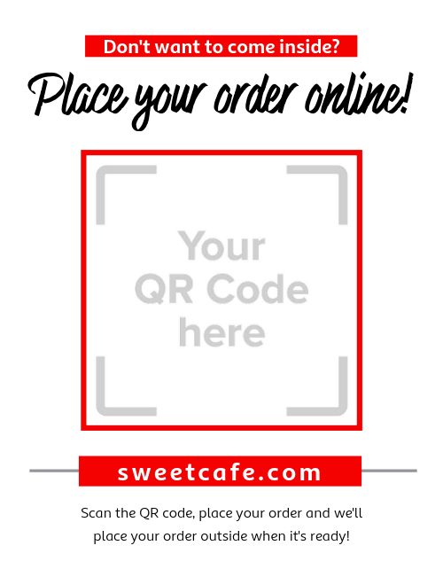 Order Online QR Flyer