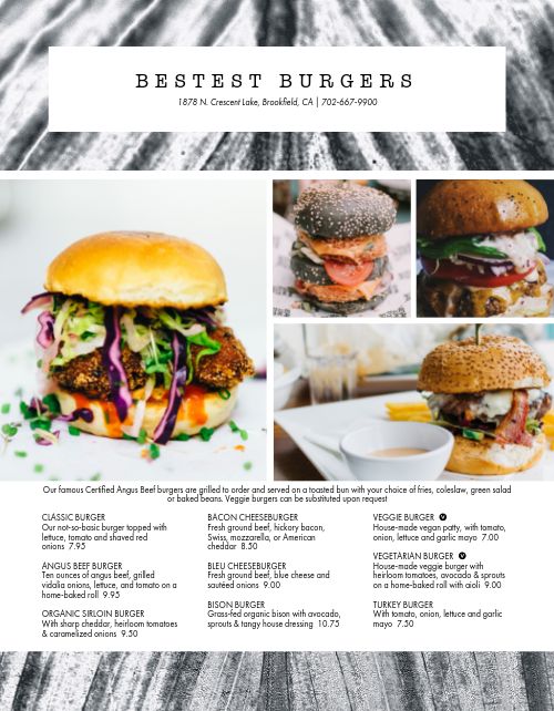 Best Burger Menu Design Template by MustHaveMenus