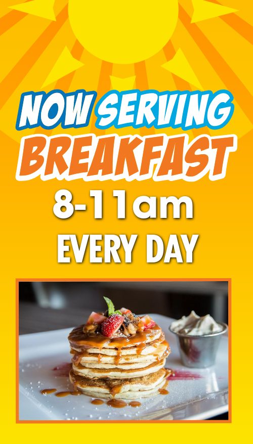 Serving Breakfast Digital Signage Design for Vertical Screens