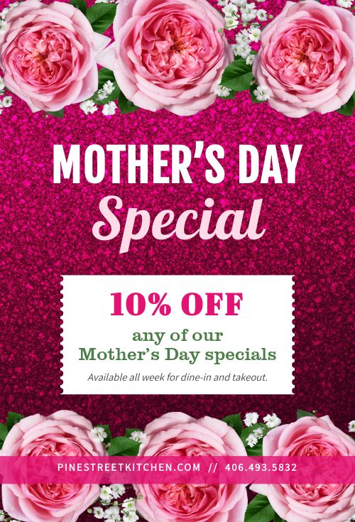 Mothers Day Discount Table Tent