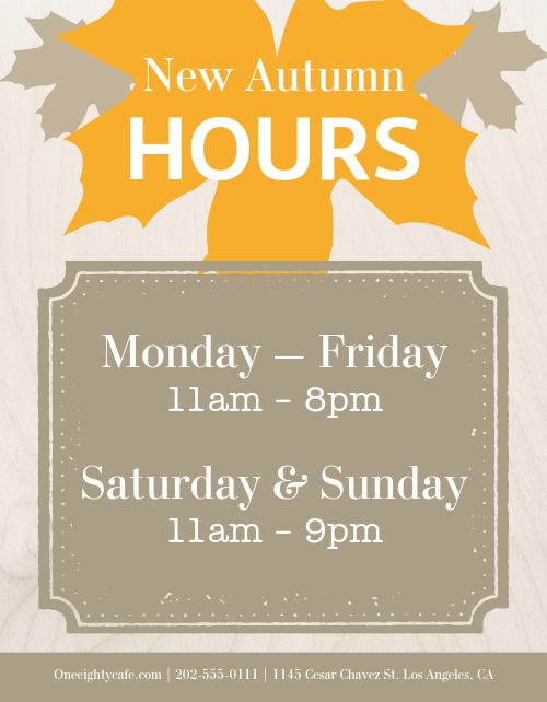 Hours Signage page 1 preview