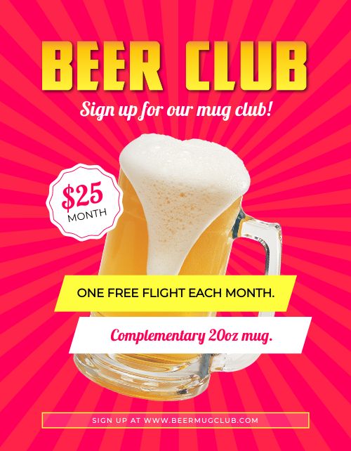 Bright Beer Club Flyer page 1 preview