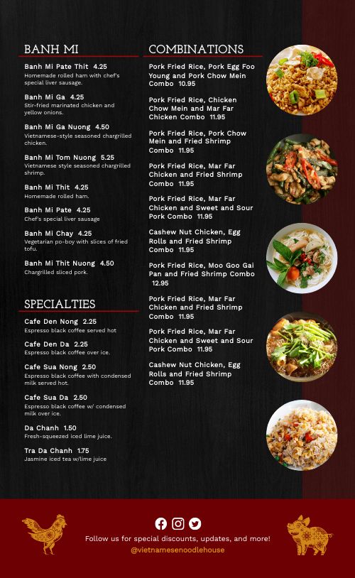 Gourmet Vietnamese Menu Design Template by MustHaveMenus