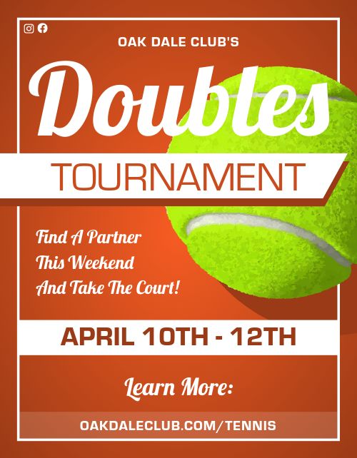 Doubles Tournament Club Flyer