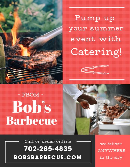 Barbecue Catering Flyer page 1 preview