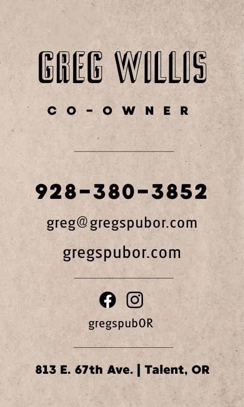 Basic Pub Business Card page 2 preview