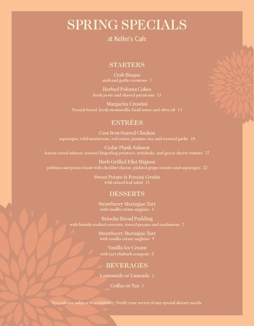 May Specials Menu Design Template By Musthavemenus