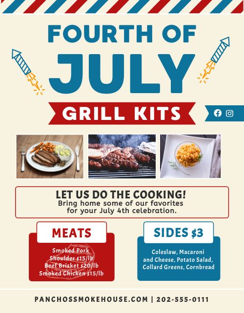 Fourth of July Announcement page 1 preview