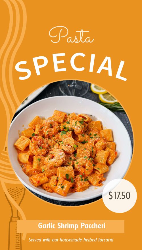 Pasta Specials Digital Boards