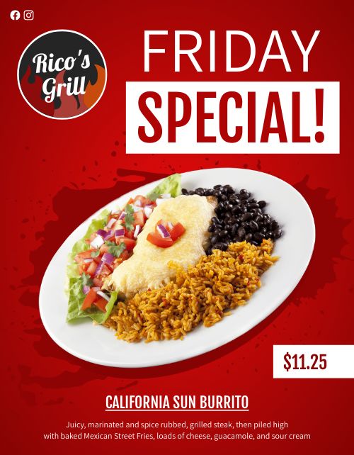 Red Daily Specials Flyer