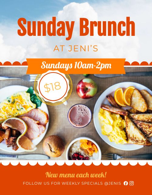 Brunch Announcement Template by MustHaveMenus