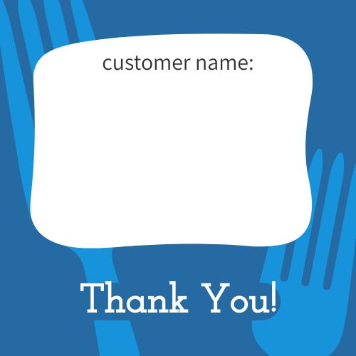 Customer Name Takeout Label