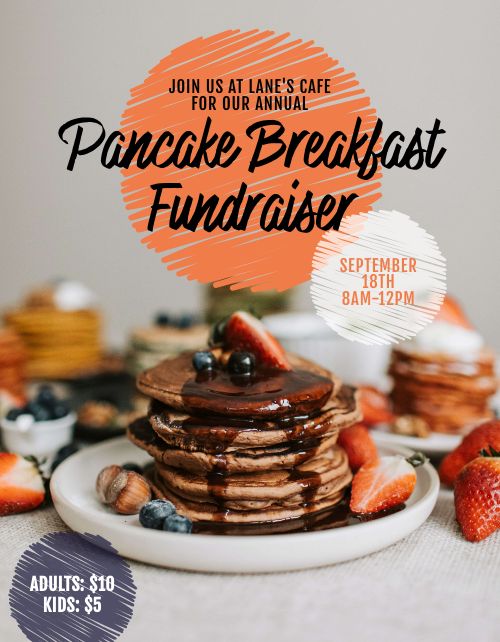 Pancake Breakfast Fundraiser Flyer