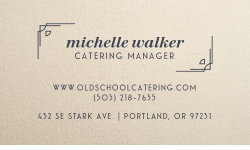 Antique Catering Business Card page 2 preview