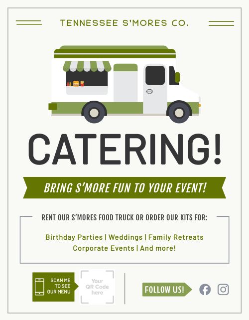 Catering Food Truck Flyer page 1 preview