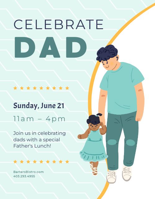 Celebrate Dad Flyer page 1 preview