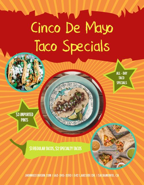 Cinco De Mayo Tacos Flyer page 1 preview