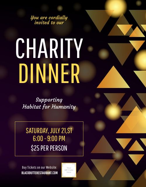 Gold Charity Event Flyer