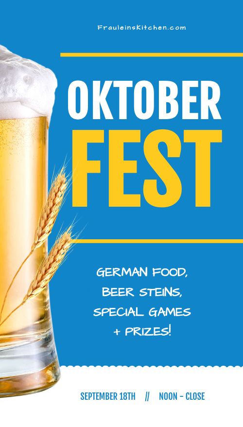 Blue Oktoberfest Digital Poster