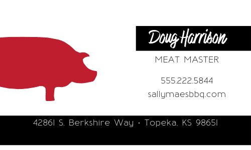 Barbeque Restaurant Business Card Template by MustHaveMenus