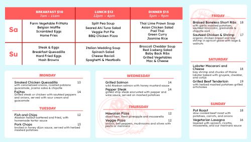 Dining Hall Specials Digital Menu Board page 2 preview