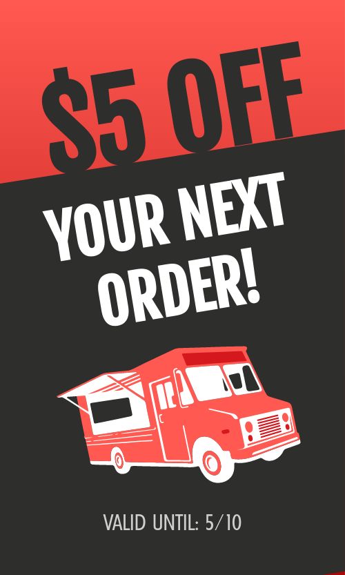 Food Truck Discount Card page 1 preview