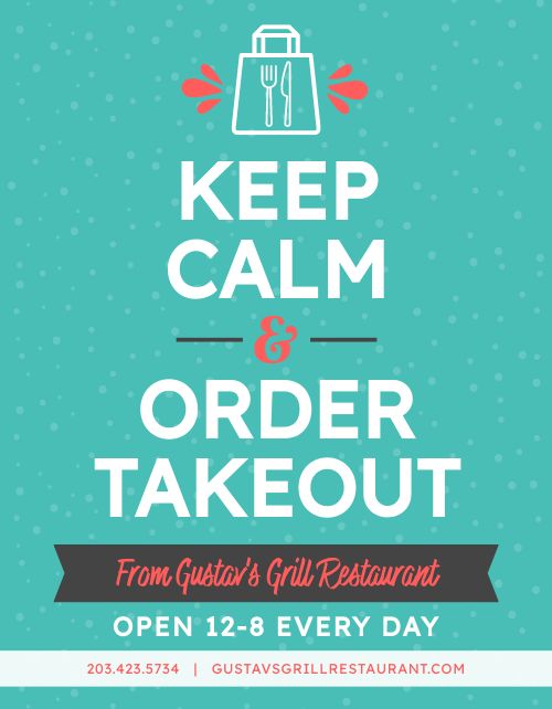 Winter Takeout Hours Signage