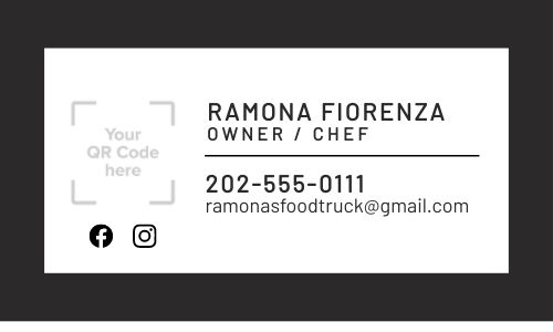 Food Truck Chef Business Card