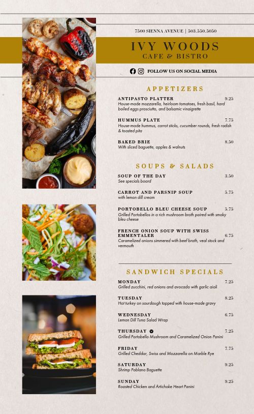 Cafe Salads Menu Design Template by MustHaveMenus