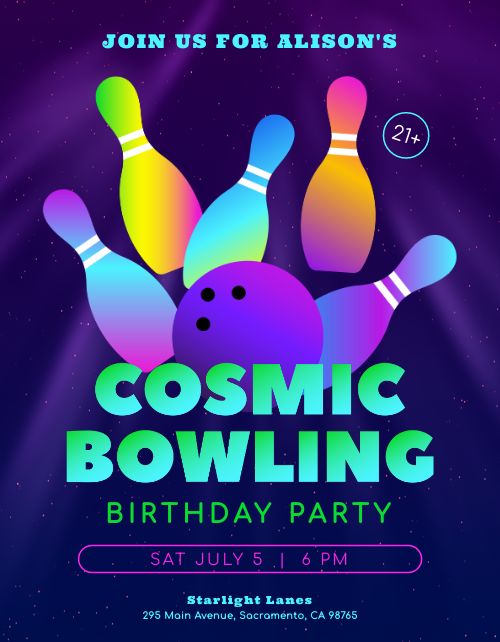 Cosmic Bowling Flyer
