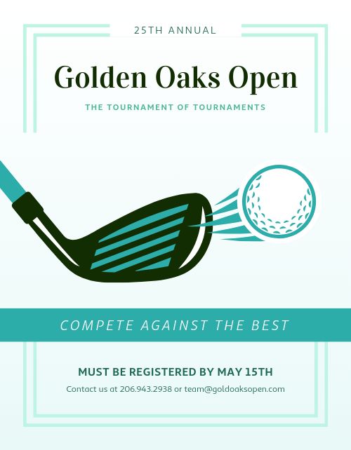 Golf Tournament Open Flyer