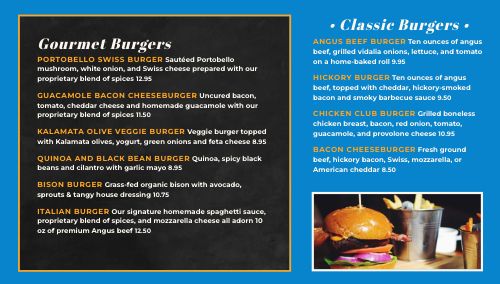 Blue Burger Digital Menu Board