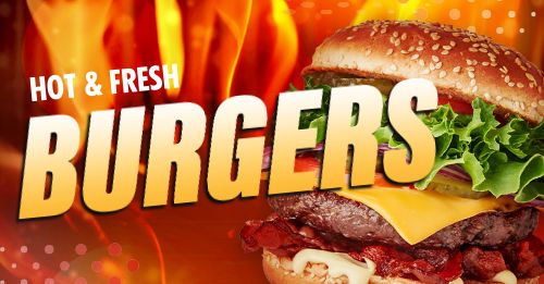 Burger Promo Facebook Post page 1 preview