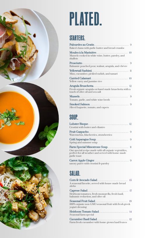 Classic Elegant Fine Dining Menu page 1 preview