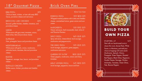 Authentic Pizza Digital Menu Board page 1 preview