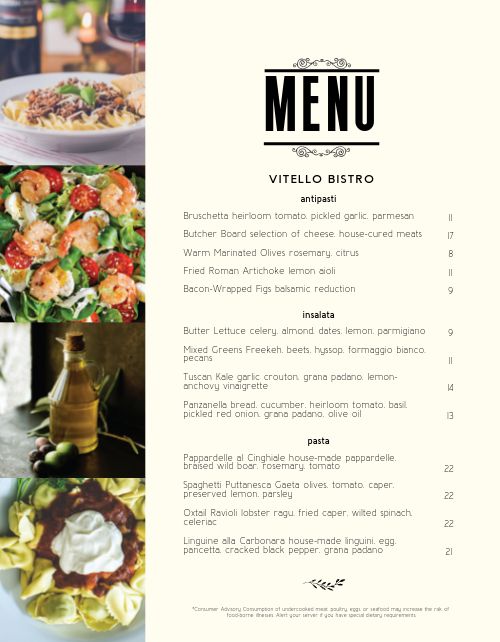 High End Italian Menu Design Template By Musthavemenus