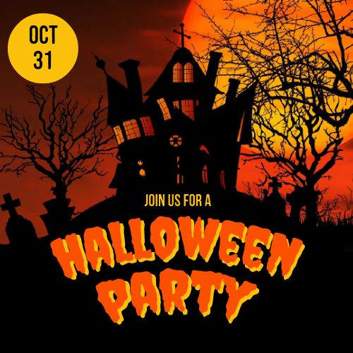 Halloween Haunted Party Instagram Post