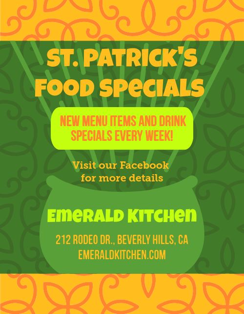 St Patricks Food Flyer page 1 preview