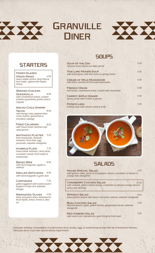 Basic Lunch Cafe Menu page 1 preview